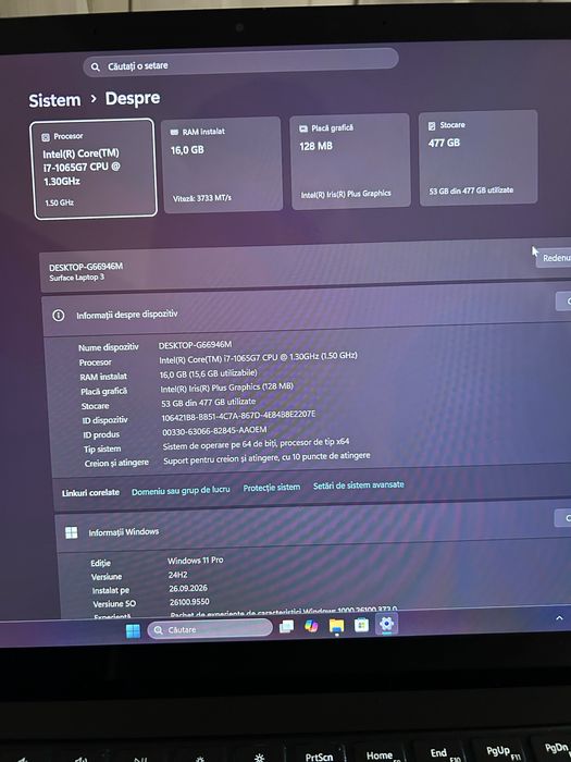 Laptop touchscreen Surface