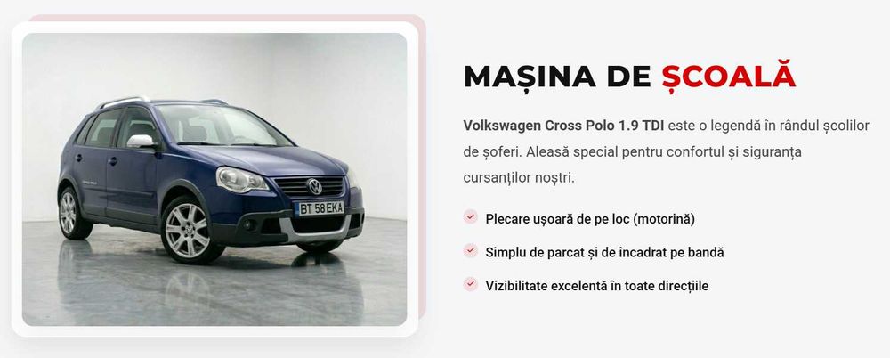 Școala de șoferi cat. B / redobândire permis / perfecționare auto / reexaminare traseu - Botoșani