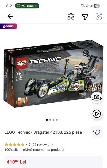 Lego tehnic dragster