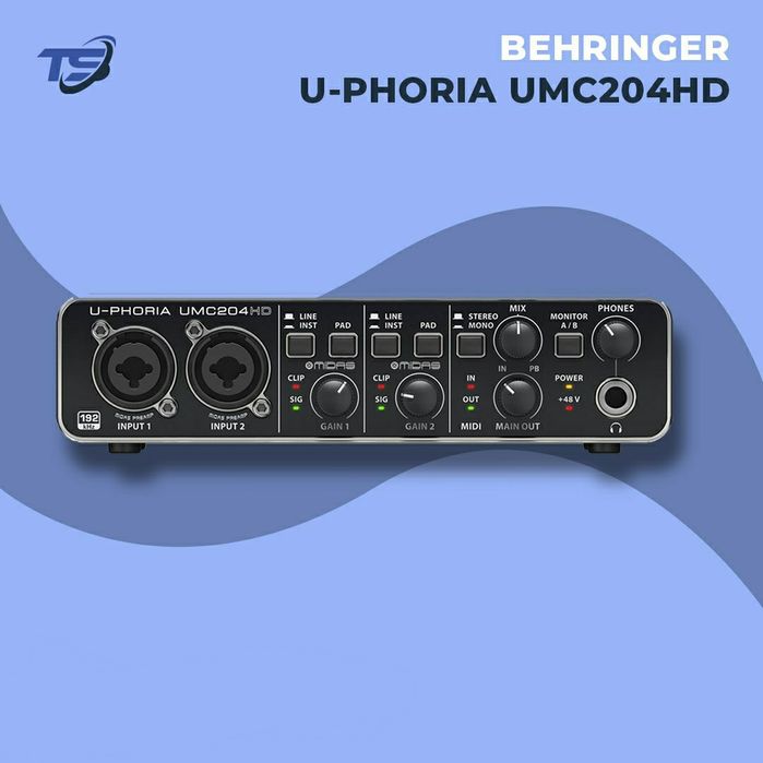 Профессиональная внешняя Звуковая карта Behringer UMC204HD