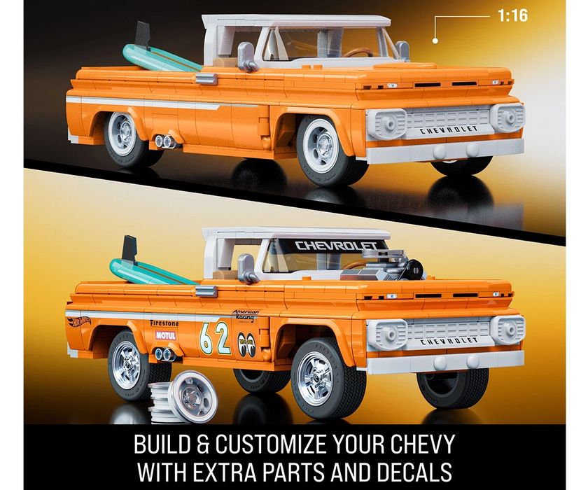 Brick Shop - Hot Wheels: Пикап Шевролет, 858 елемента