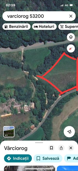 Vând teren 4200 mp ideal pt casa de vacanta  în Varciorog