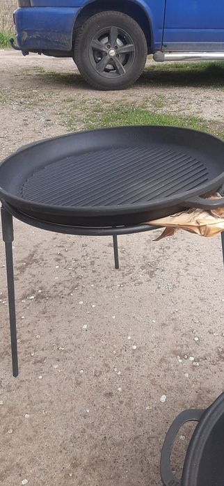 Vand ceaun din fonta cu capac gril nou de 18l
