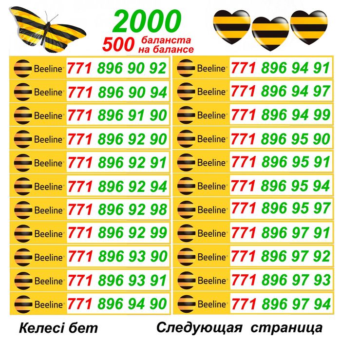 Сим карты. Парные номера Билайн