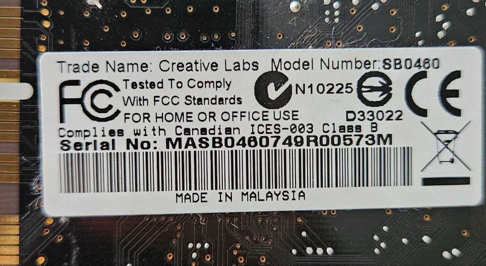 Звукова карта за комютър Creative Labs Hi-Fi Sound Card (Неизползвана)