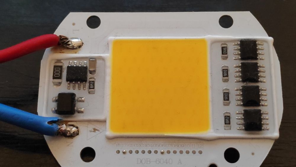 LED COB smart IC chip 50W 220V lumina alb cald proiector putere