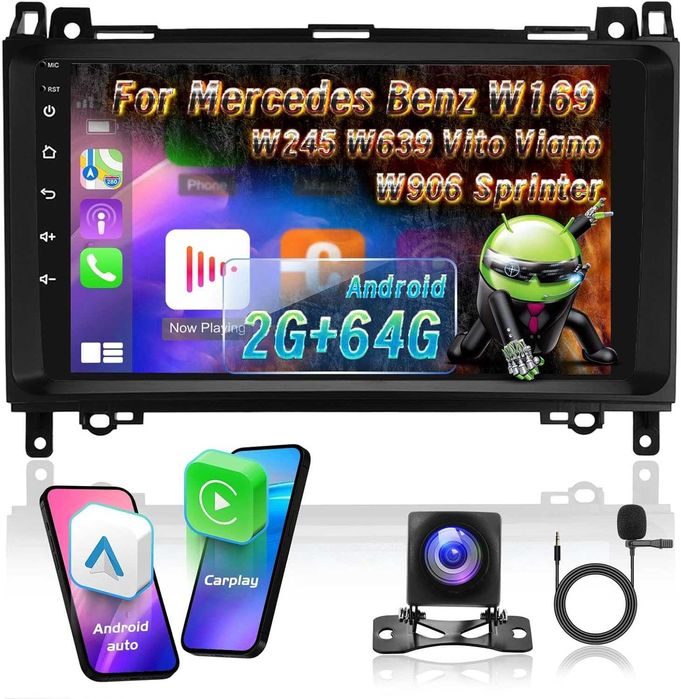 2+64G Android автомобилно радио за Mercedes Benz W906 W169 W245 W639