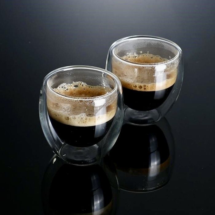 Комплект 6 броя двустенни чаши за кафе