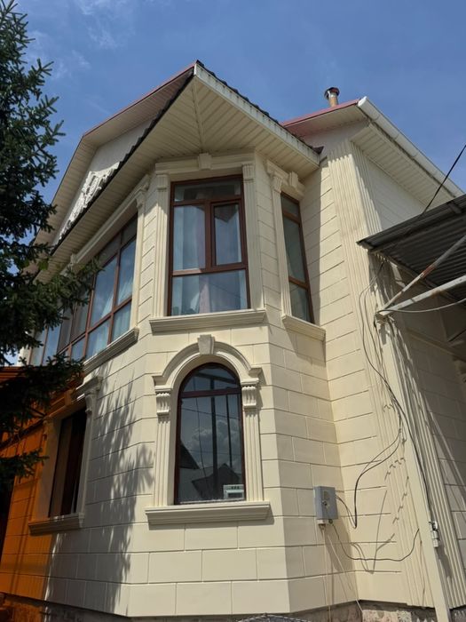 Фасад, термопанели, руст под травертин