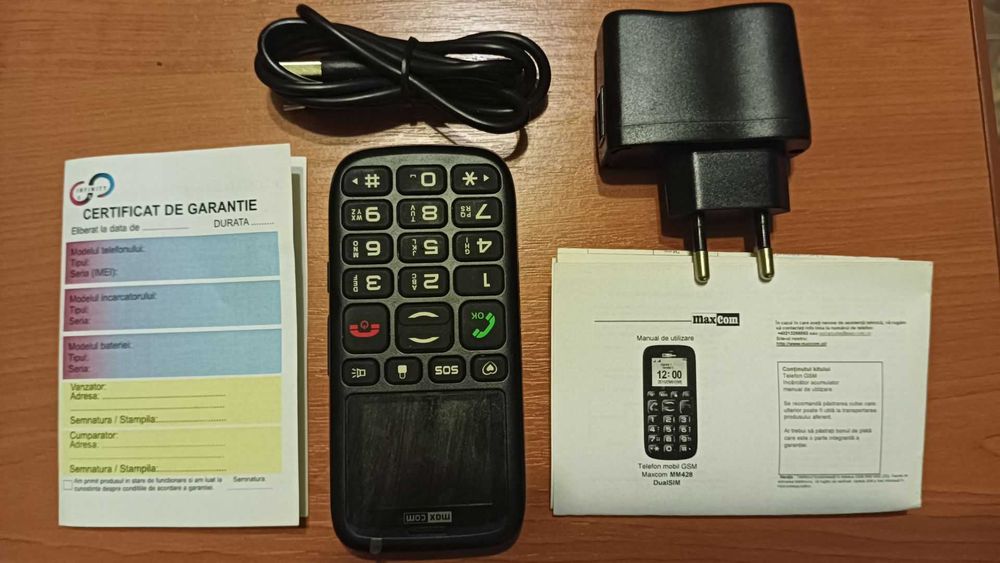 Telefon Maxcom MM428 Dual SIM – cu taste mari, nefolosit, ca nou