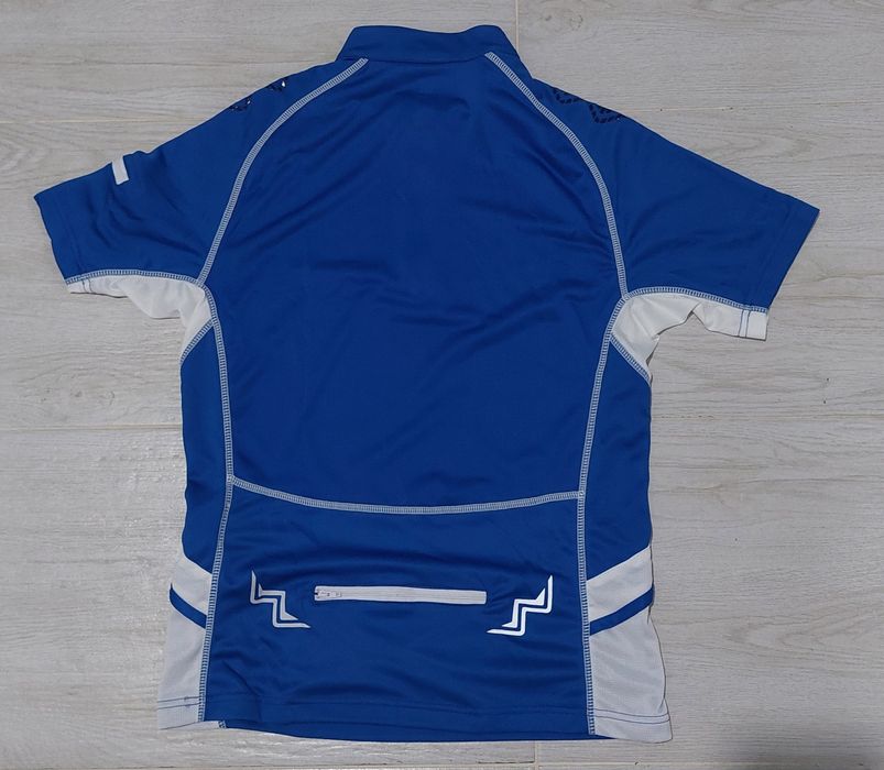 Bluza tehnică Erreà albastru-alb cu fermoar –nouă cu etichetă,marime S