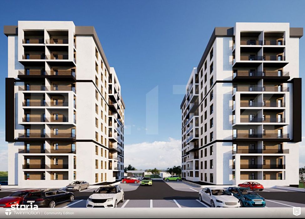 Apartament 2 camere open-space, 55.80 mp, Valea Rosie Complex Satina P