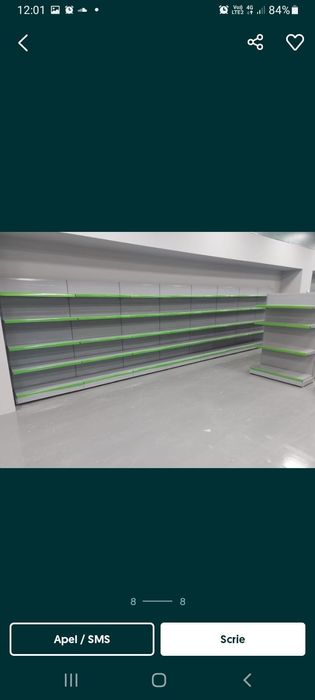 Rafturi metalice de magazin supermarket transport gratis