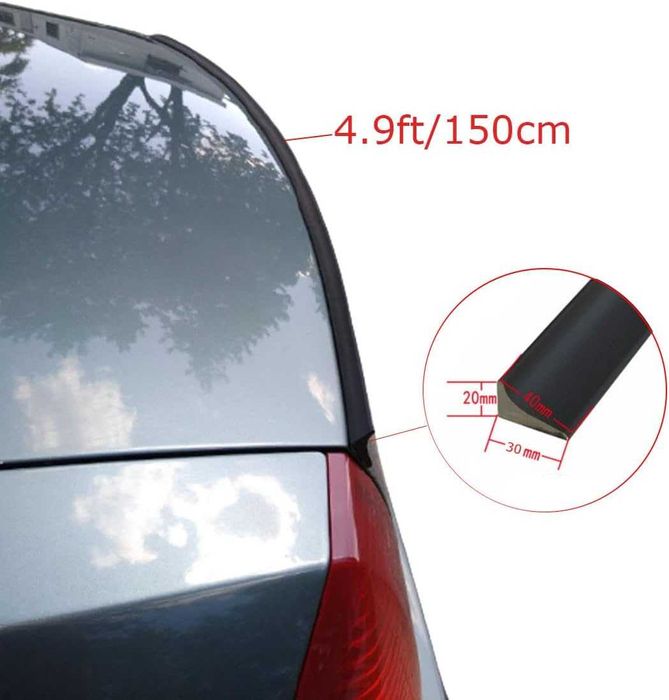 Универсален лип спойлер за багажник 155см - Черен.