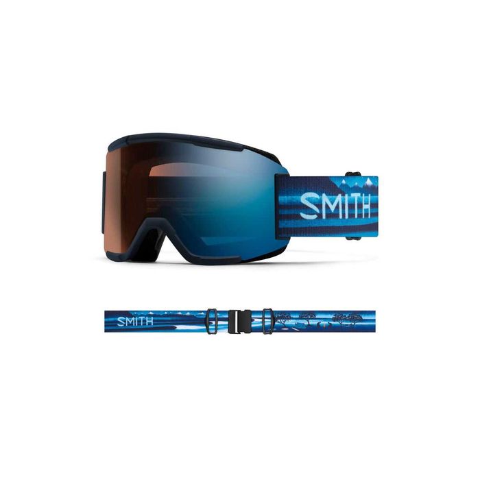 Горнолыжная маска Smith Squad low bridge + линза pro Photochromic blue