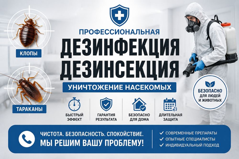 Профессиональная Дезинфекция Клопы Қандала Таракан