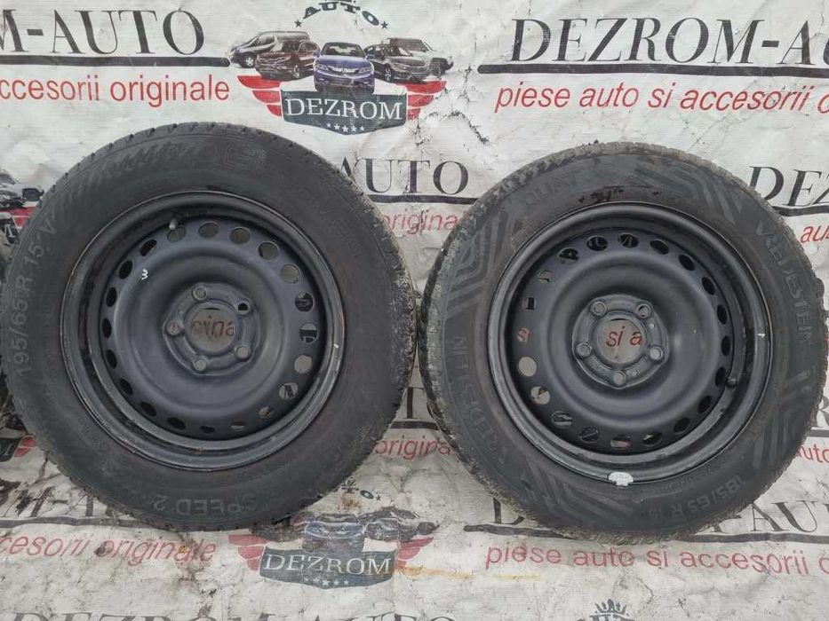 Jante tabla R15 5x114.3 ET40 cu 2 anvelope 195/65/15 si 2 anvelope 185/65/15 Renault Kangoo II Express / Fiat Scudo III