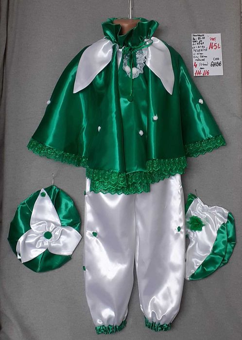 Costum Ghiocel pentru copii 4-5-6 ani si 7-8 ani,165 lei