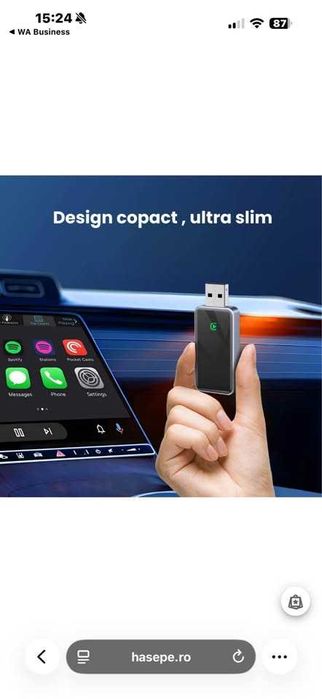 Adaptor Wireless CarPlay si Android Auto HASEPE, Iphone + Androir, nou