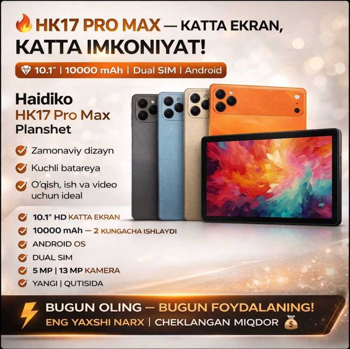 Android Planshet Arzon Planshet Yangi Planshet Haidiko Planshet