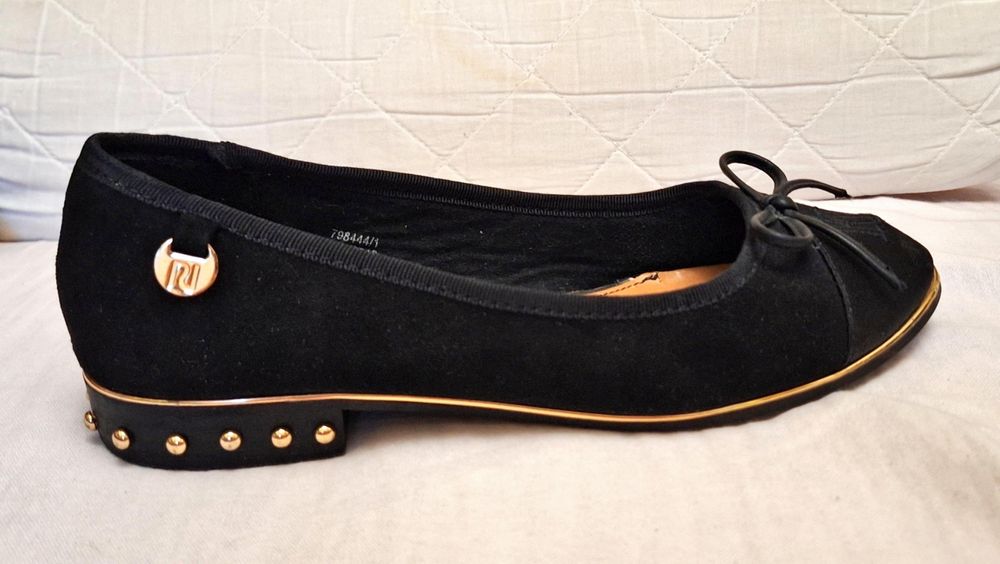 Balerini River Island „TIFFANY” negri/aurii