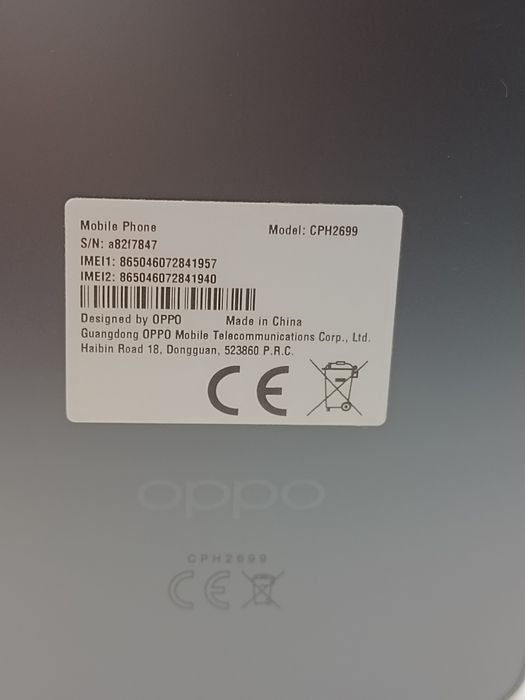 GSM: OPPO  Reno 13 FS  / 521GB.