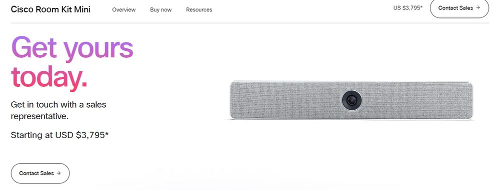 Cisco Webex Room Kit Mini видеоконферентна система