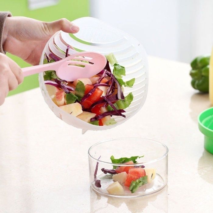 Salata in 60 secunde. Cel mai rapid mod de a prepara o salata!