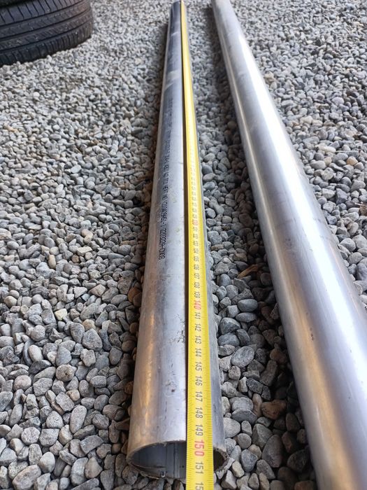 2 buc . Țeavă inox 63.50 mm.  - 1.5m  2.5m