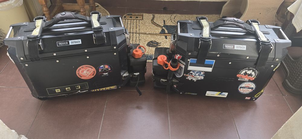 Set genti laterale aluminiu Trekker Outback + ,Side case givi