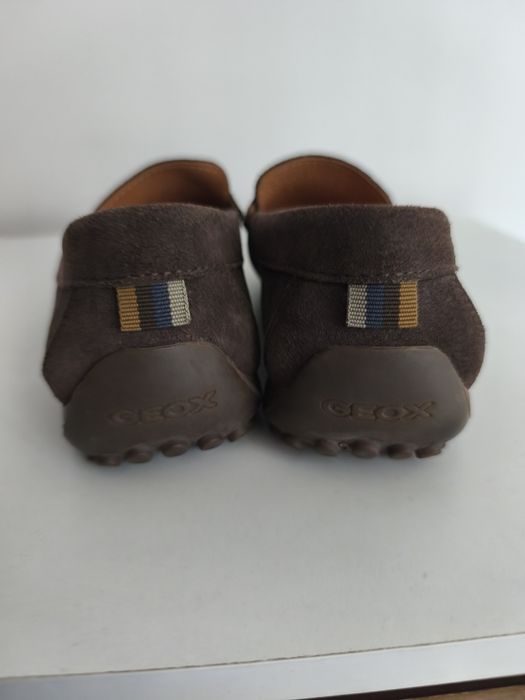 Мъжки мокасини GEOX U SNAKE MOC F  U 7207 F от кафяв набук