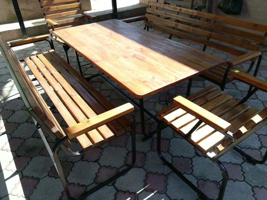 лофт, 2скамейки,2кресла+стол