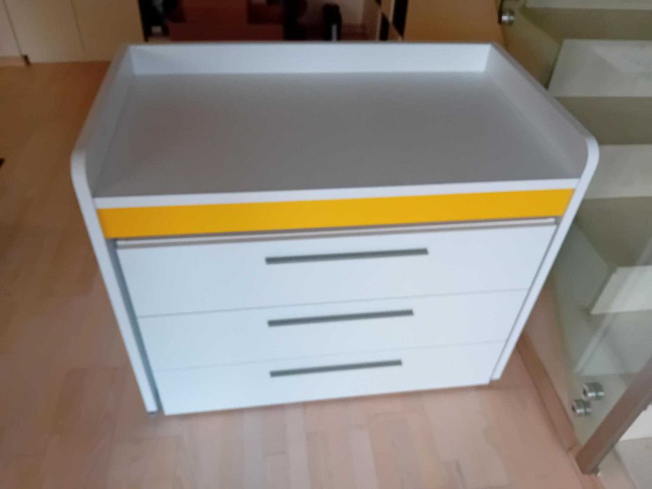 Ученическо бюро, скрин и стол, Almila Neo Yellow