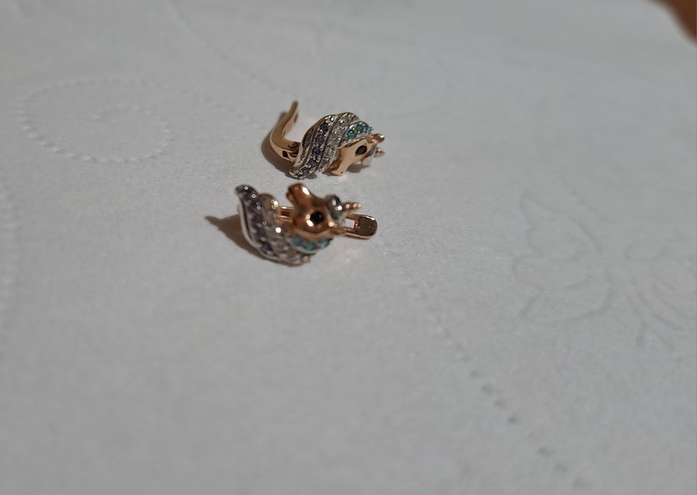 Детские золотые сережки