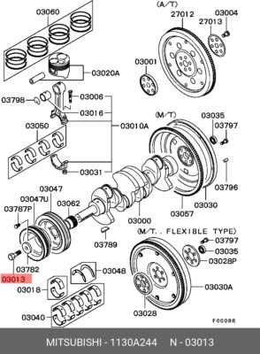 Болт шайба колянов вал MITSUBISHI/HYUNDAI 2.5D
