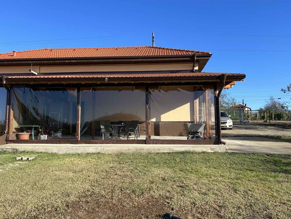 Ветроупорни завеси кристал винил PVC тенти сенници брезент найлон