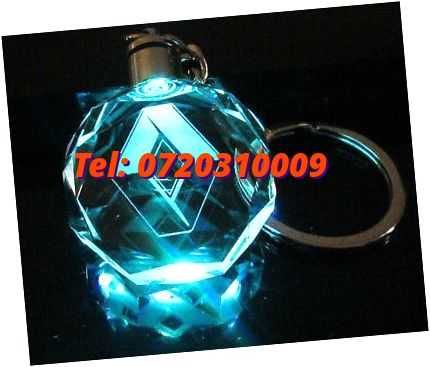 Breloc Sticla Cu Led 6 Culori Renault