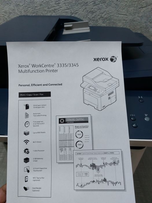 МФУ Xerox WC 3345DNI
принтер, сканер, копир