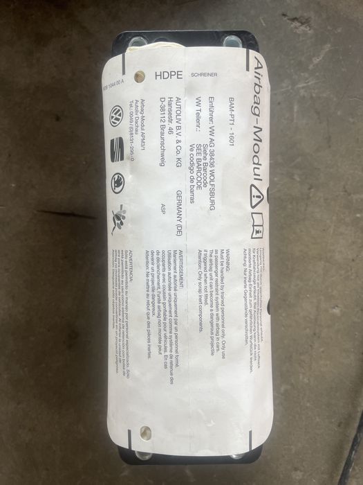 airbag passager volkswagen golf 5plus