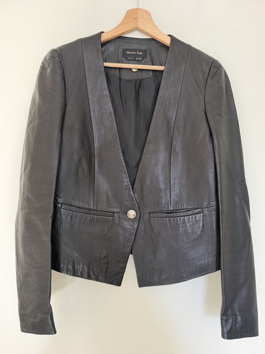 Кожено сако/яке Massimo Dutti