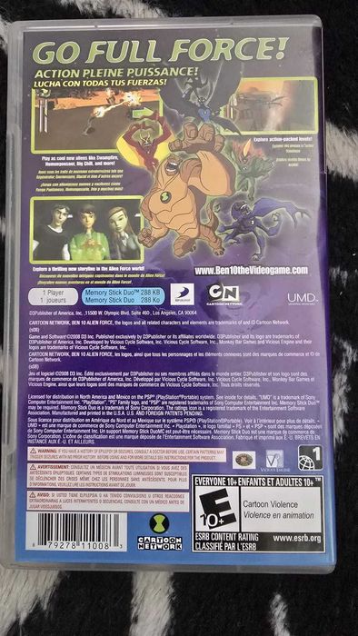 Joc Ben 10: Alien Force pentru consola PlayStation Portable (PSP)