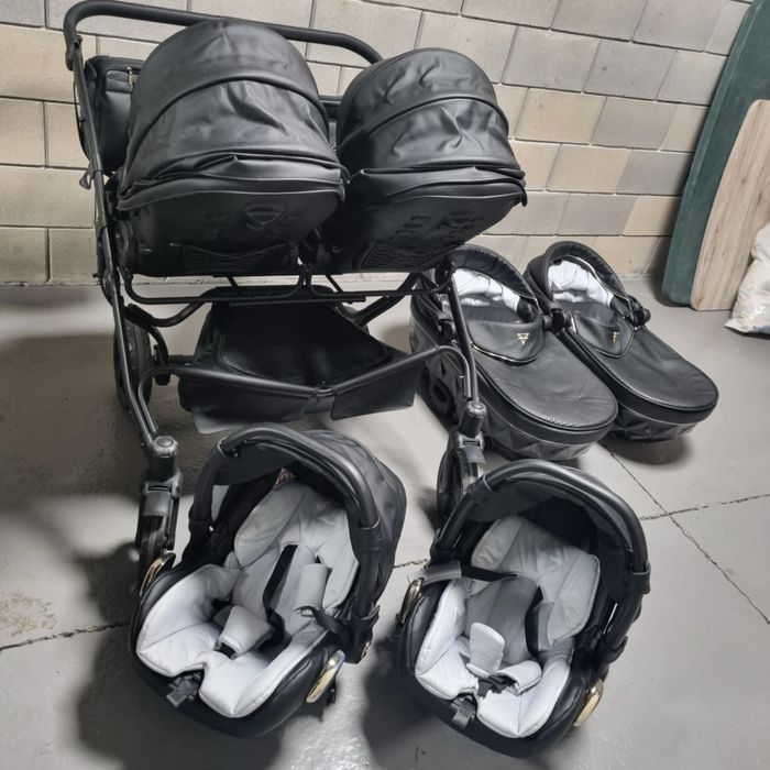 Количка за близнаци Junama Fluo Duo 3в1