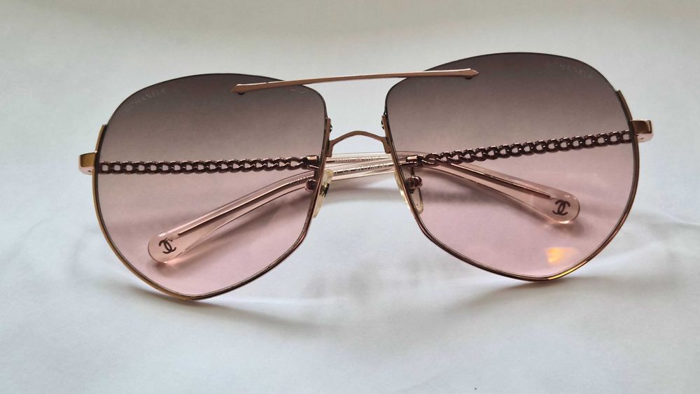 ОРИГИНАЛНИ слънчеви очила Chanel Chain Aviator 4667 (Размер 57)