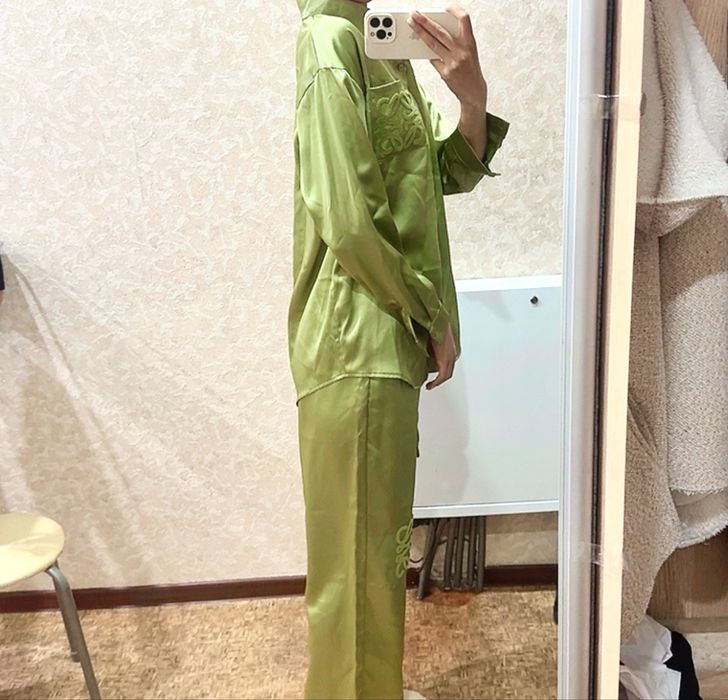 Новый комплект шелк. Оливка