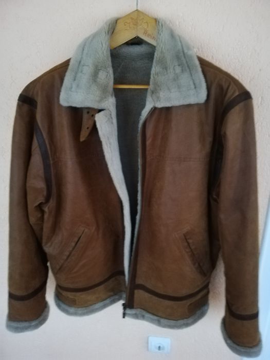 Geaca piele bărbati Morrel xl cu blana