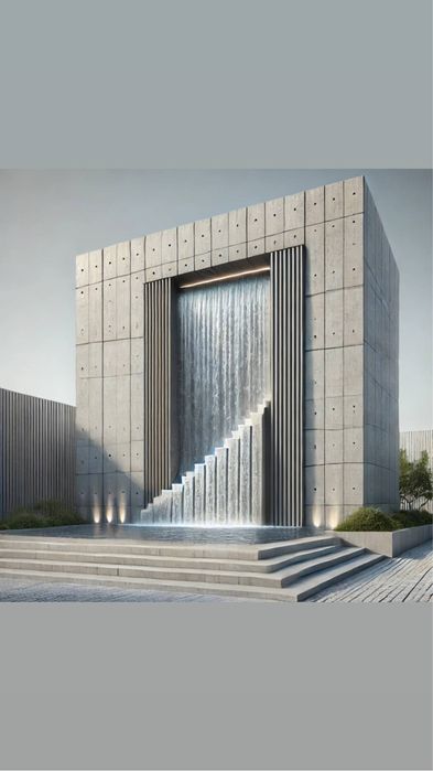 Водопады искуственные деревья пруды услуги художника