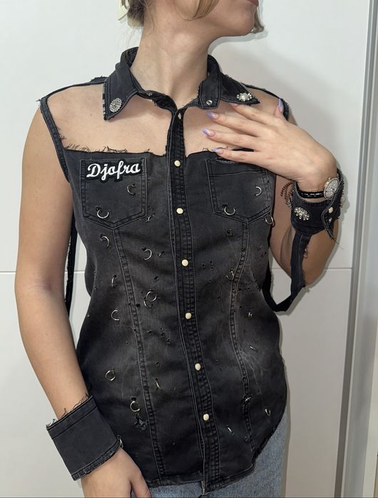 Дънкова риза DJOFRA