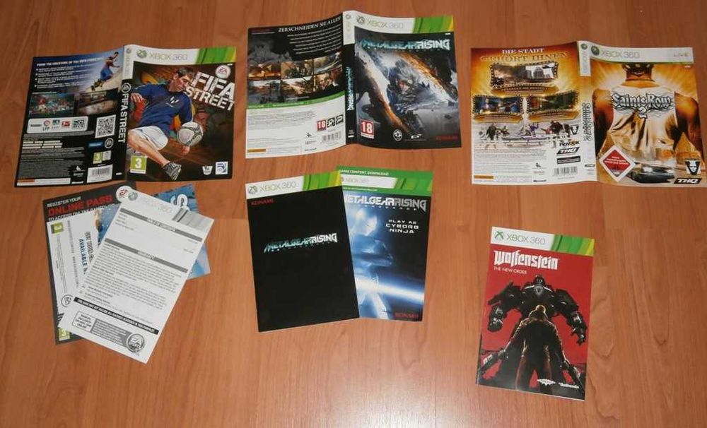 Lot de coperti manuale sleeve-uri etc. de la jocuri gaming