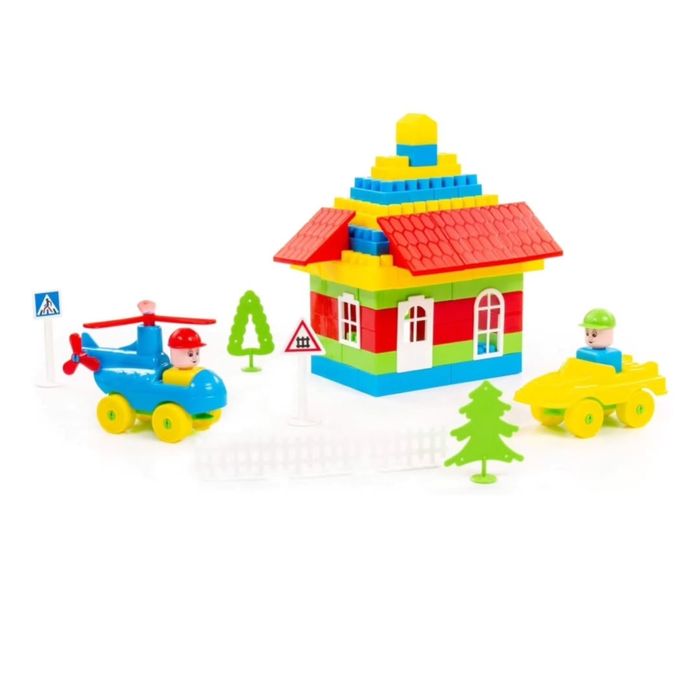 Конструктор “Строитель”. 128 элементов.