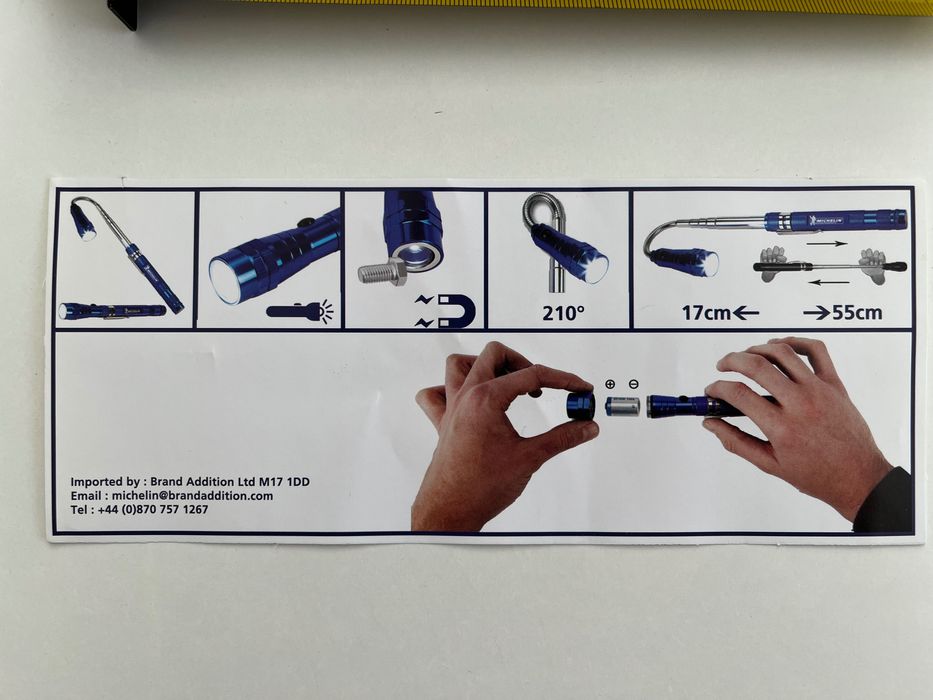 Michelin Фенер - телескопичен с магнитна глава